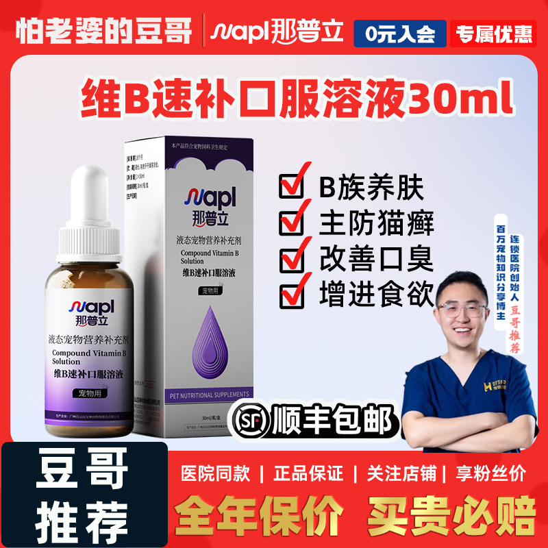 怕老婆的豆哥宠物维生素B族口服