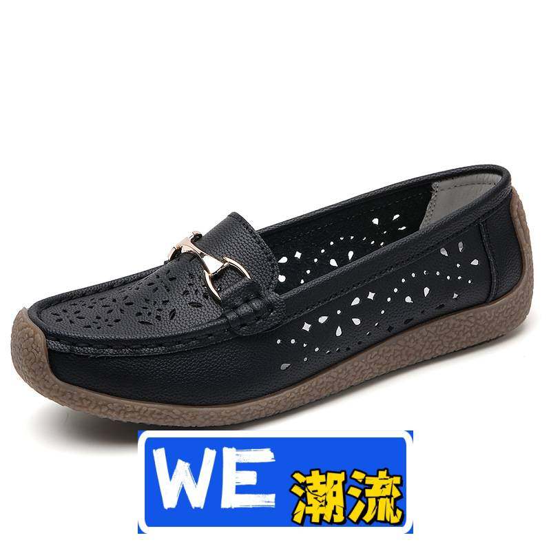 晋江源头工厂女鞋春款女真皮舒适豆豆鞋懒人鞋软底防滑百搭妈妈鞋,女鞋,洞洞鞋,淘宝优惠券,粉丝福利购,淘宝优惠卷