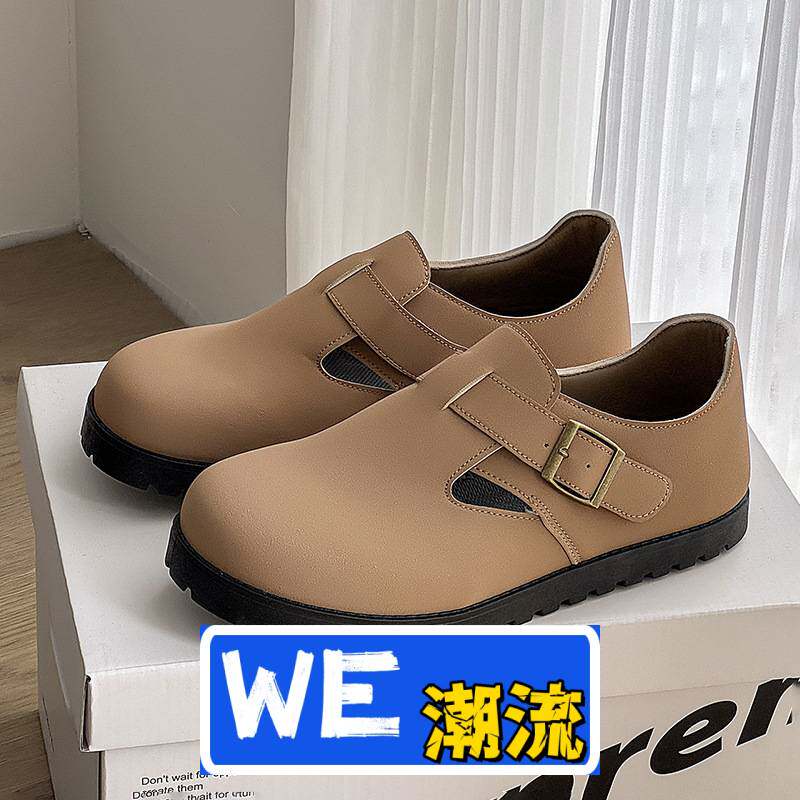 温州鞋业女鞋新款男式单鞋小众芒果头低帮懒人一脚蹬板鞋男