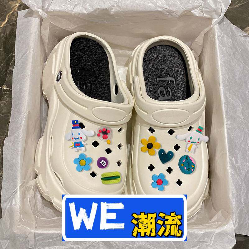 福建晋江品牌女鞋拖鞋女新款夏季爆款外穿百搭厚底软底增高森系平