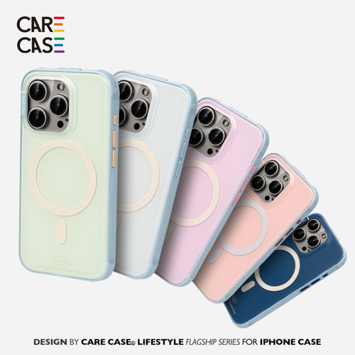 CARECASE蓝色边框磁吸手机壳