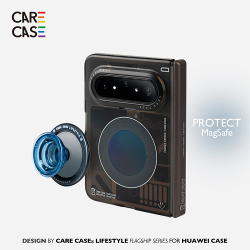 CARECASE黑色电路板磁吸手机壳