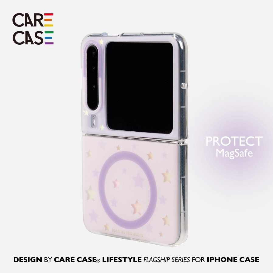 CARECASE紫色星星华为磁吸壳