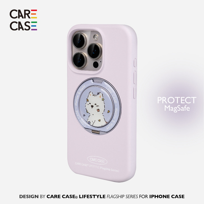 CARECASE粉色小狗液态支点手机壳