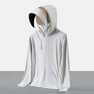 夏季防晒衣男女款冰丝360度高倍防紫外线upf100+可拆卸帽檐钓鱼服