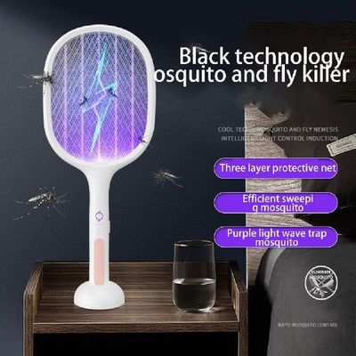 2 in 1 Electric Flies Fly Swatter Mosquito Killer Lamp USB