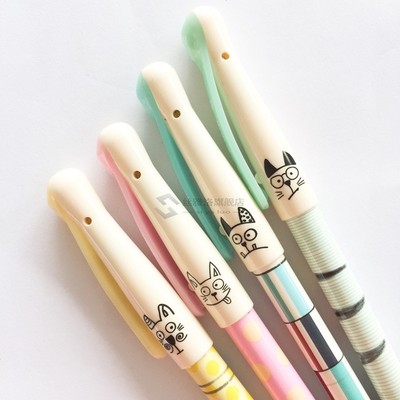 2X Kawaii Little Cat Erasable Gel Pen Rollerball Pen School