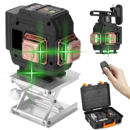 12 Lines 3D Green Laser Level Horizontal And Vertical Cross