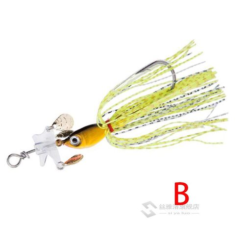 1pcs 18g Fishing Lure Spinner Metal Beard Grass Carp Walking