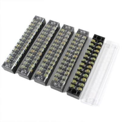 5 Pcs 600V 15A 12 Positions 12P Dual Rows Covered Barrier Sc
