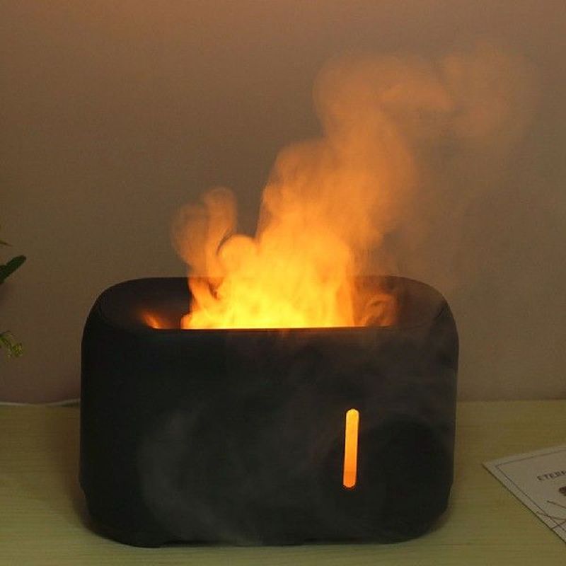 3D Flame Light Humidifier Essential Oil Diffuser Aroma Mist
