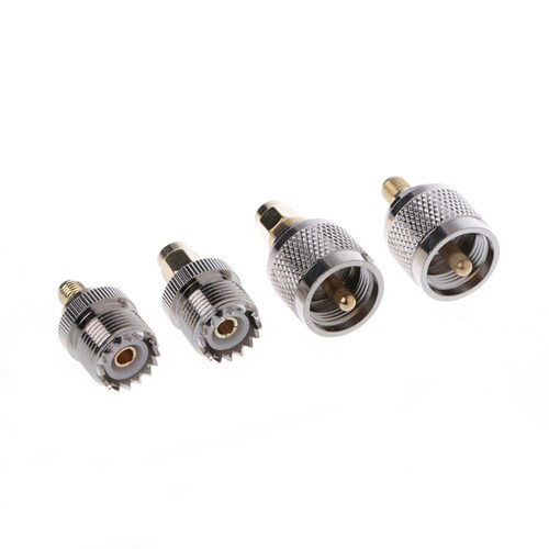 4 Pcs A13 Kit Adapter PL259 SO239 to SMA Male Female RF Conn