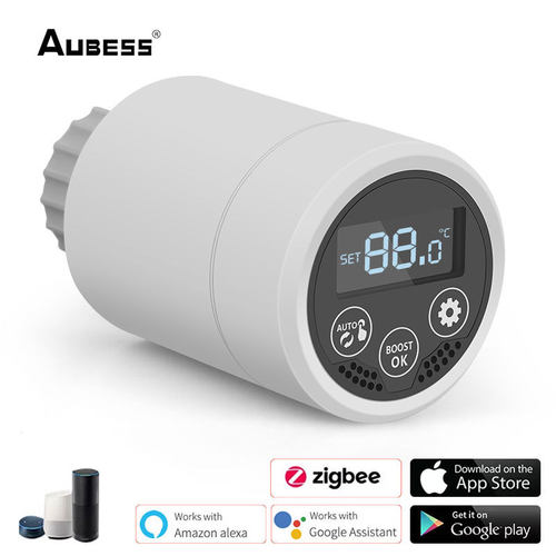 Aubess ZigBee Thermostat Tuya Radiator Actuator Valve Smart