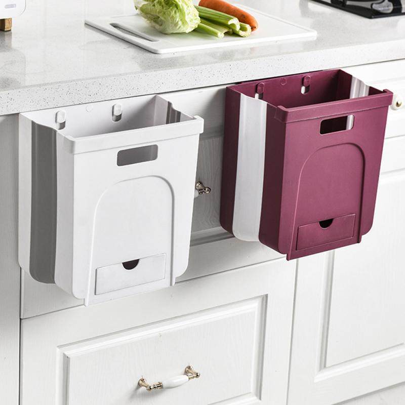 new wall mounted folding waste bin kitchen cabinet door