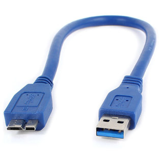 30 cm blue USB 3.0 male - Micro-B male cable sync and charge