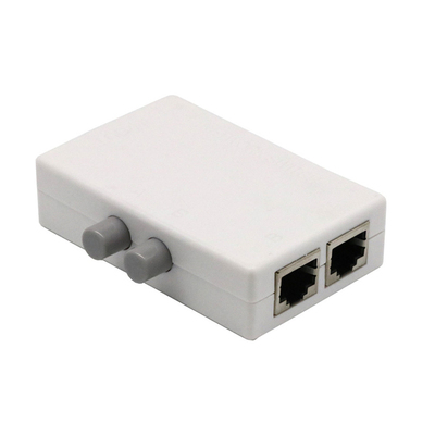 2 Port AB Manual Network Sharing Switch Box 2In1/1In2 RJ45 N