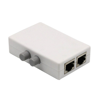 2 Port AB Manual Network Sharing Switch Box 2In1/1In2 RJ45 N