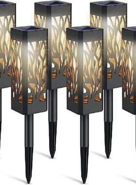 6Pcs Solar Lawn Light Decoration Solar Garden Lights Hollow