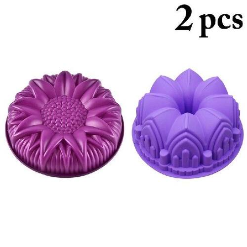 2PCS Silicone Cake Mold Reusable Muffin Cookies Chocolate