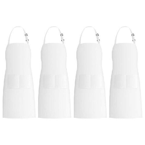 Hot Sale 4 Pack Bib Aprons with 2 Pockets Adjustable