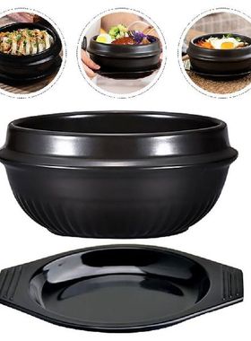 1 Set Ceramic Casserole Non Stick Bibimbap Pot Braised