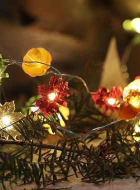 1 Set Of Halloween String Light 20-LED 3D Pumpkin String