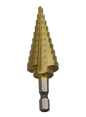 Hex Titanium Step Cone Bit 4-22MM 10 Order Hole Cutter For S