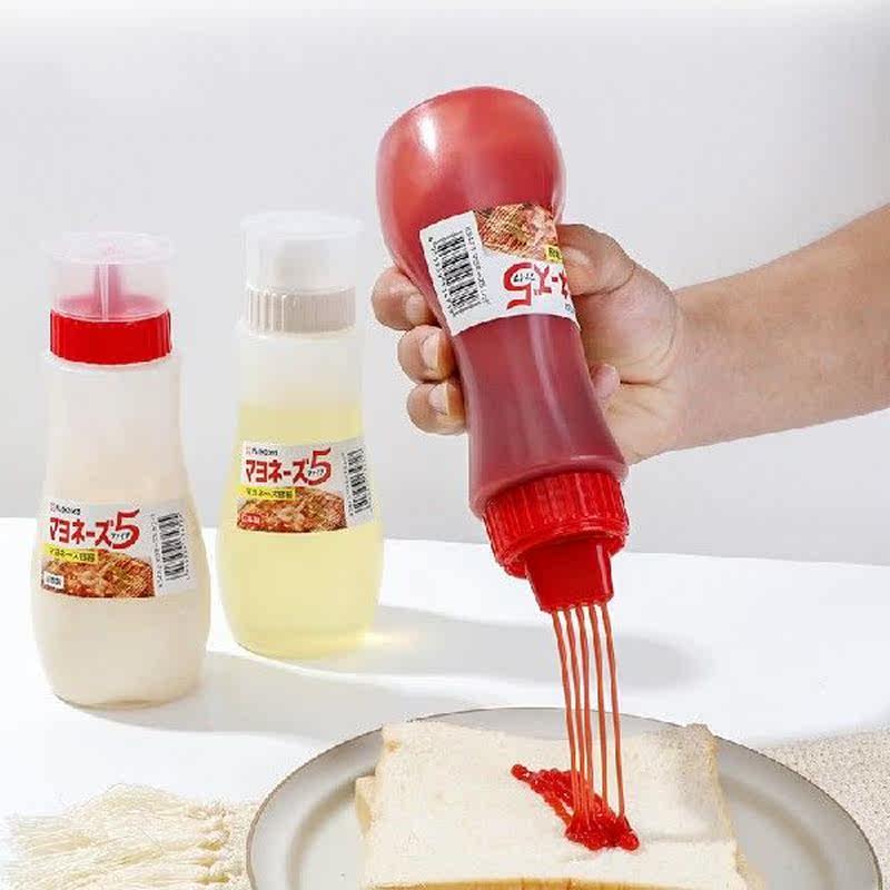 380ml squeeze bottle 5 nozzles ketchup mustard salad