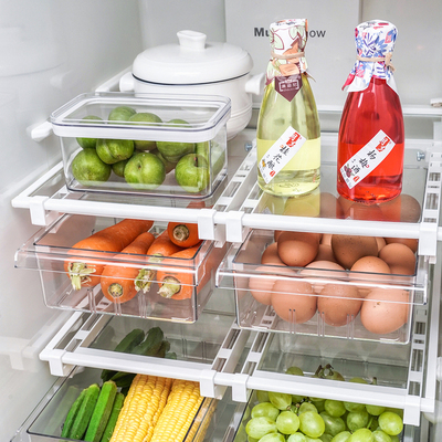 Adjustable Spacer Layer Food Storage Box For Pantry Freezer