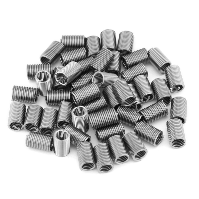100pcs M6 x 1.0 x 3D Thread Inserts Coiled Wire Helical Scre