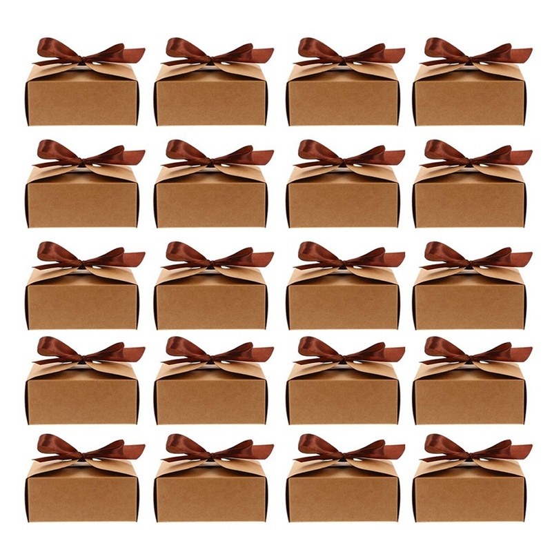 hot 20 pcs kraft paper candy box wedding gifts and gift