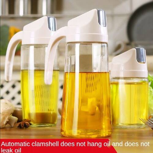 Cooking Seasoning Glass Oil Can Storage Vinegar Dispenser