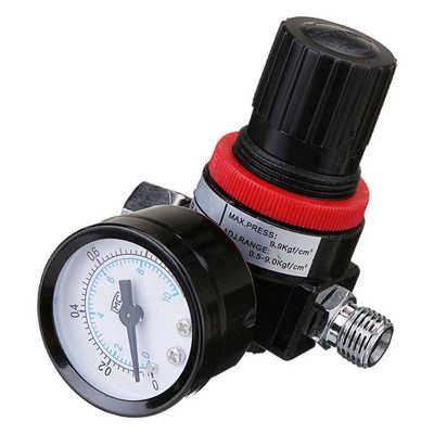 Spray Gun Regulator Air Compressor Pressure Gauge 0-10BAR Re