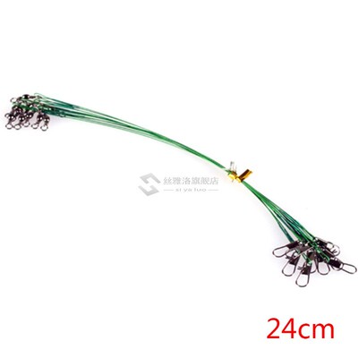 10pcs Fishing Line Wire Leaders Interlock Snap Fishing Lure