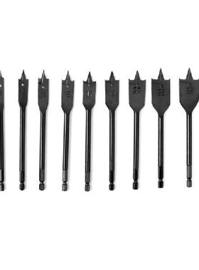 B2QB 11 Piece Spade Drill Bit Set Wood Drill Bit  Carbon