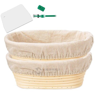 Banneton Proofing Basket Set - Artisan Sourdough Bread Baker