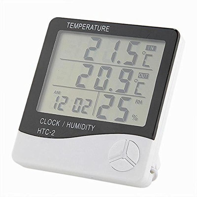 Weather Station LCD Humidity Meter Indoor/Room Clock Hygrome