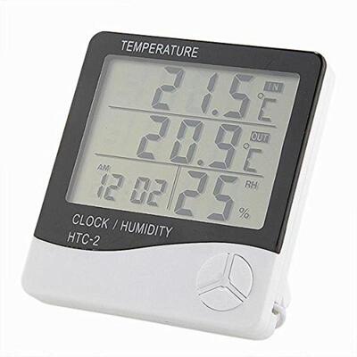 Weather Station LCD Humidity Meter Indoor/Room Clock Hygrome