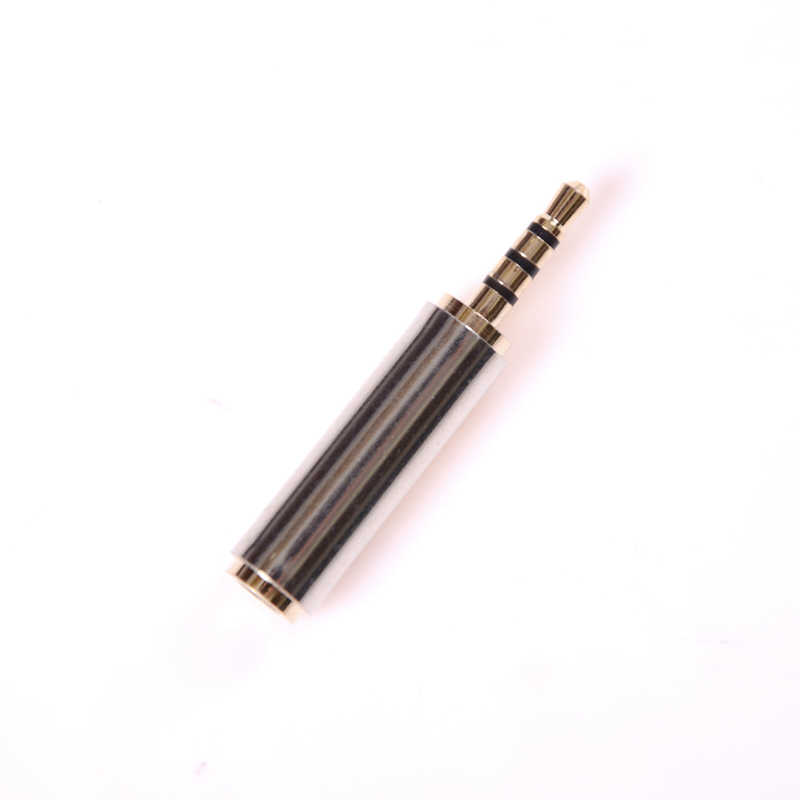 Gold 2.5 mm Male to 3.5 mm Female Plug Converter Headphone