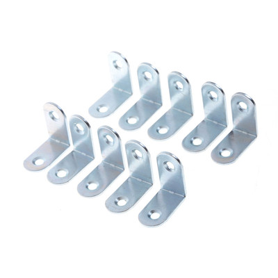 10 Pcs Corner Joint Right Angle Bracket L Shape With 2 Holes