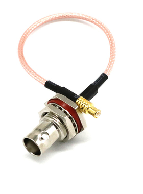 15cm BNC Female Bulkhead Jack to MCX Male Plug Straight Jump