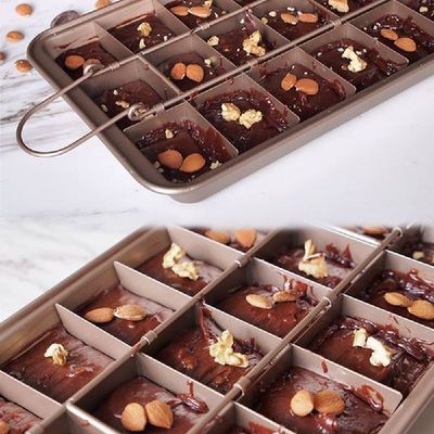 Non-Stick Brownie Baking Pan 18 Holes CakeTools Square