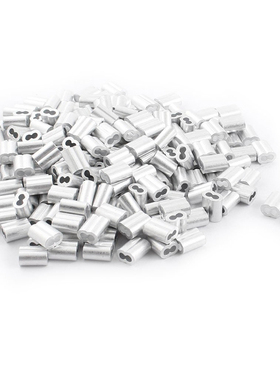 200 Pieces Aluminum Hourglass Sleeve 3mm x 9mm for 2mm Wire