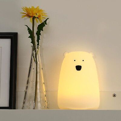 LED Bedside Lamp Big Bear Silicone Children Rechargeable Nig