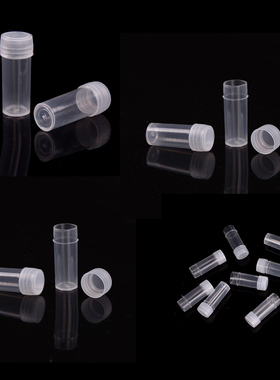 10pcs/pack   Plastic Test Tubes Vials Sample Container Powde