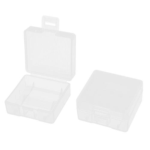 2 pieces Rectangular storage box transparent for 2 x batteri