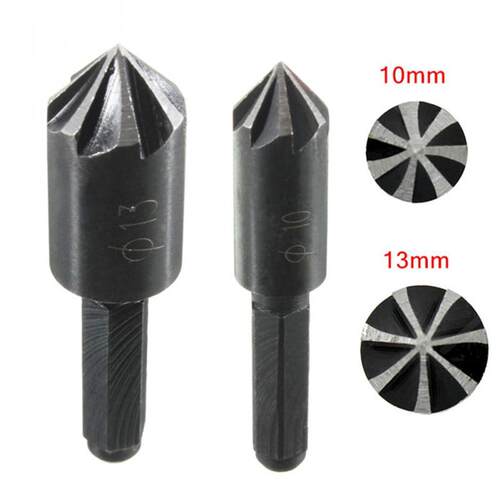 Seven Flute Chamfer Reamer Bit Combined Center Drills Counte