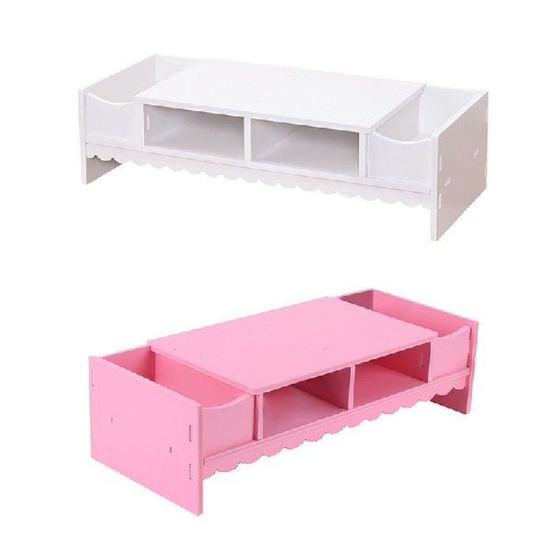 Monitor Heightened Shelf Desk Storage Keyboard Organizer