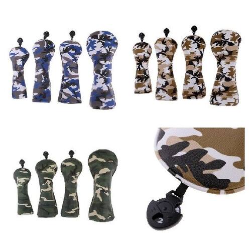 4Pcs Professional Golf Club Headcover 460cc Driver Wood
