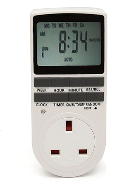 UK Plug Switch Socket LCD Programmable 12/24 Hours Timer Swi